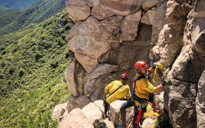 Rescue crews save man from rock face