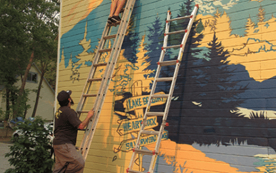 First of seven Crestline murals completed