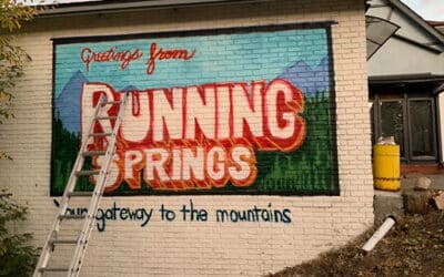Giant postcard greets visitors to Running Springs