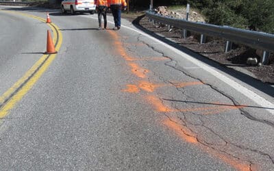 Highway 18 ‘slips’ at Red Rock Wall