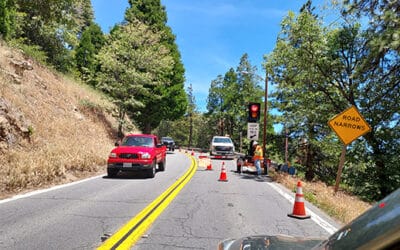 Slope erosion leads to one-way traffic on SR 189