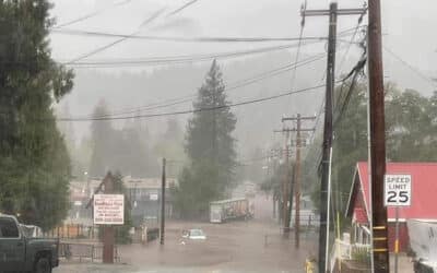 Storm floods mountain roads, leaves mud and debris in its wake