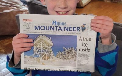 Young subscriber catches up on the news