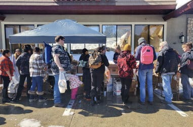 Boosting spirits with donated food