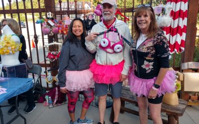 Walking to raise awareness about breast cancer