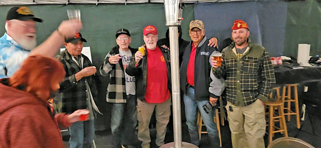Adrianne, Lisa, Julia, Melissa and Adrianna from Glendora and Orange County enjoyed last year’s Brewfest at Tavern Bay Beach Club so much they couldn’t resist attending this year’s event. (Photos by Douglas W. Motley) Group of men raising drinks in celebration.