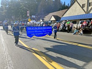 The Rim of the World High School marching band