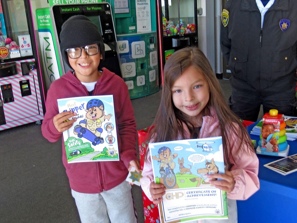 Free CHP coloring books were popular with young children.
