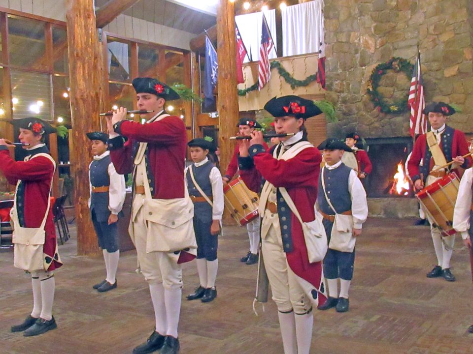 Adrianne, Lisa, Julia, Melissa and Adrianna from Glendora and Orange County enjoyed last year’s Brewfest at Tavern Bay Beach Club so much they couldn’t resist attending this year’s event. (Photos by Douglas W. Motley) Colonial reenactors playing fifes and drums indoors.