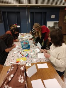 The girls also created holiday cards.