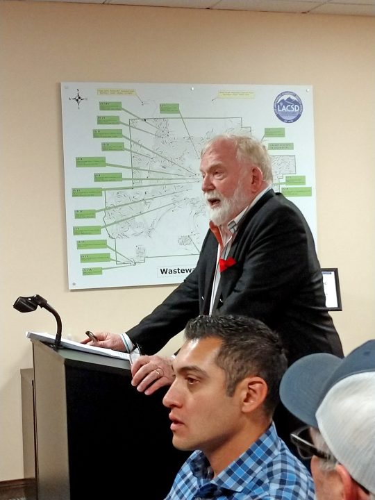 Former LACSD board president Ted Heyck raised questions about the levels of PFAS in the water the utility distributes.