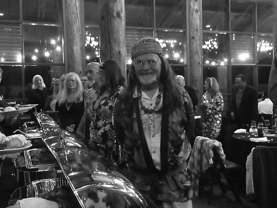 The holiday party was one of peace and harmony between the many groups representing the decade of the 60s from Beatniks to Hippies at the San Moritz Lodge.