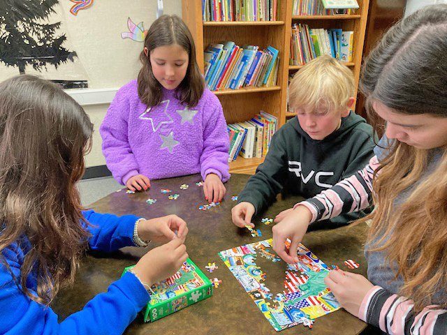 Members of the Mountain Communities Boys & Girls Club learn how to work together as a team.