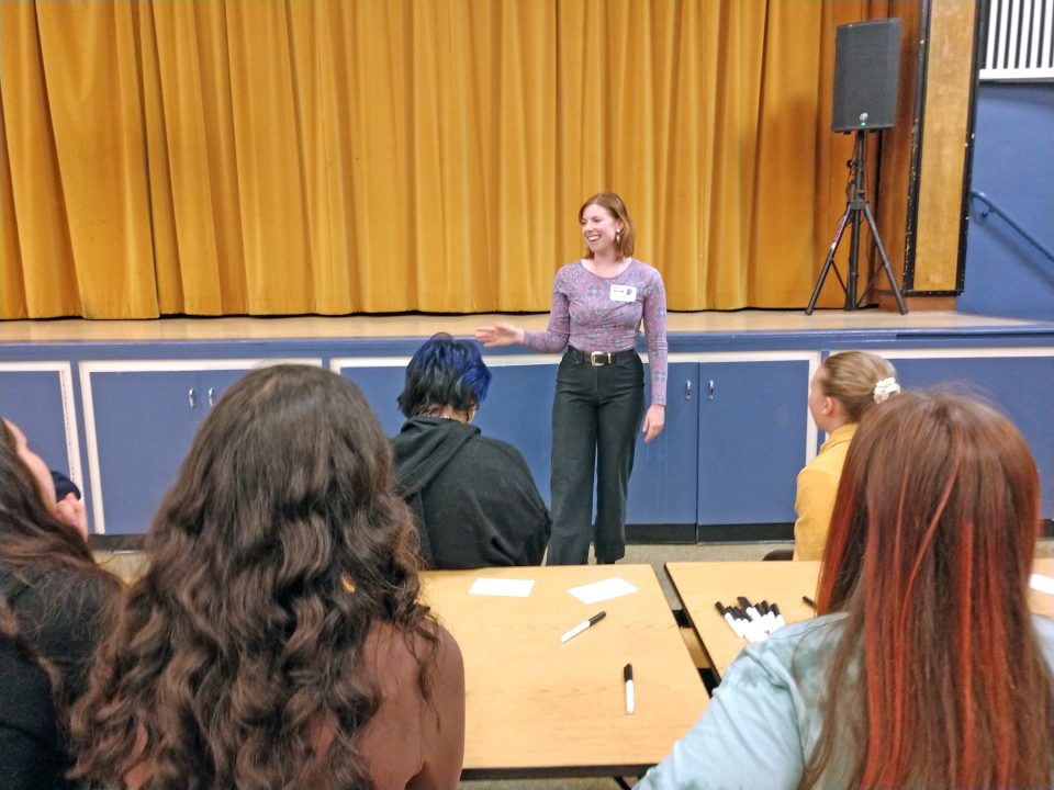 “You can make art every day” actor Rosie McDonald told the girls.