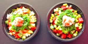Two Poké bowls – The Ripper and Blazer – exemplify the colorful, healthful and flavorful nature of these selections.