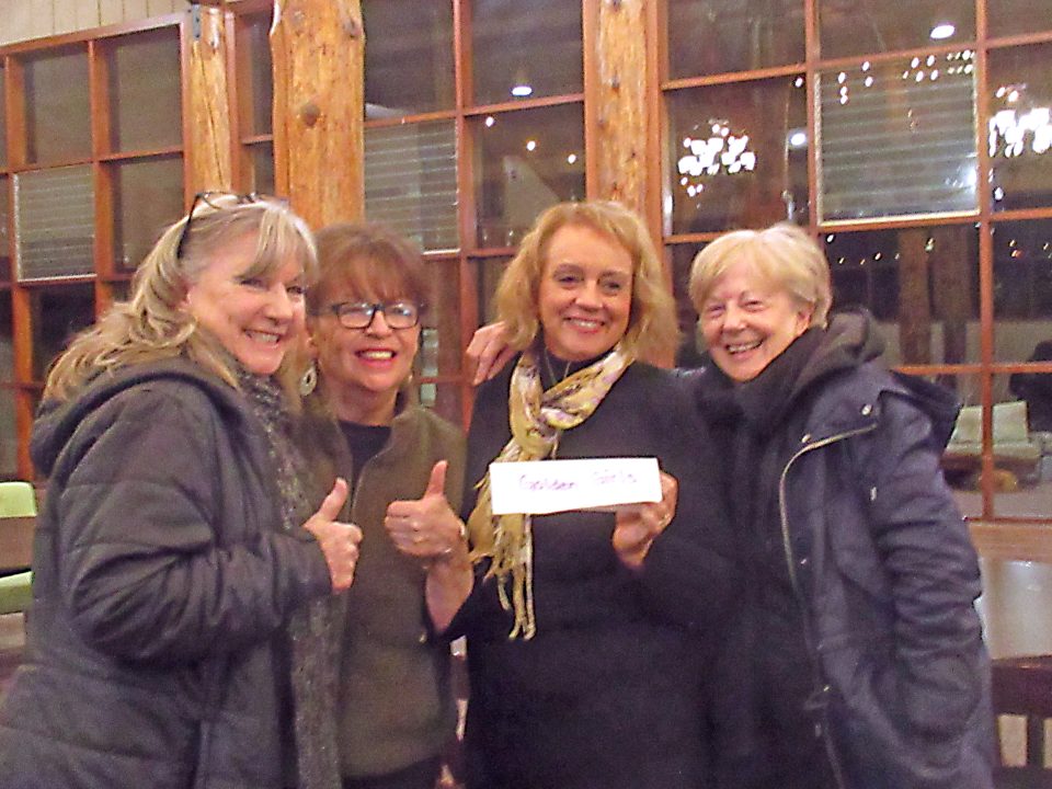 Each member of the Golden Girls trivia team won one of the eight raffle prizes. (Photo by Rhea-Frances Tetley)