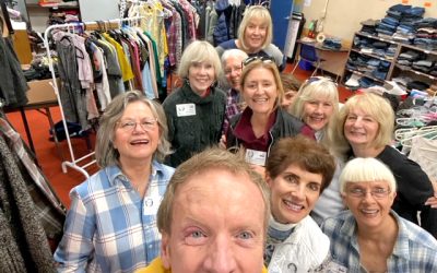 Volunteers get “shop” ready for students