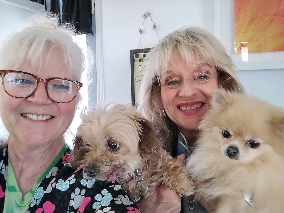 Josie Kirkland (left) and Patti Barry groom dogs, cats, rabbits and even an iguana.