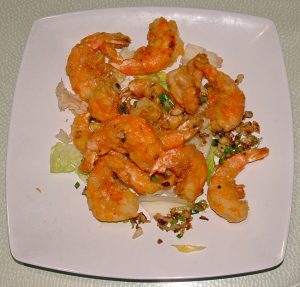 Plump Mexican gulf shrimp showcase the chef’s flavorful and healthful Chinese rendition.