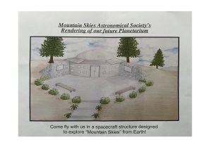 Artist’s rendering of planned planetarium at Mountain Skies Astronomy Village. (MSAS photo)