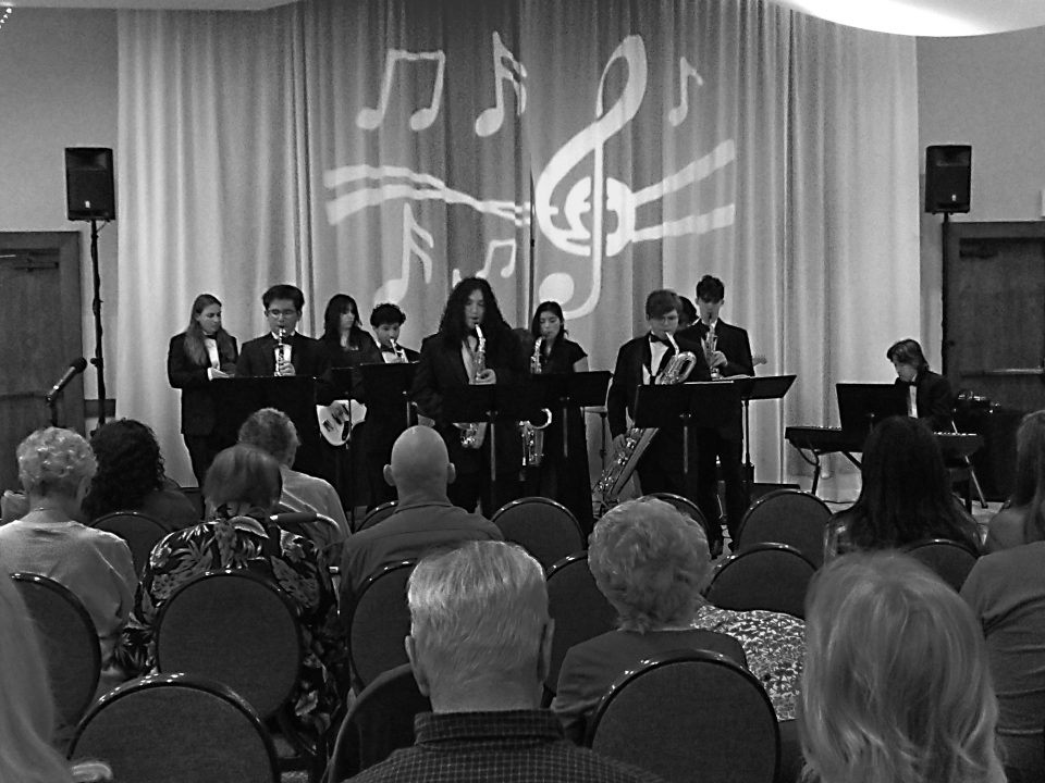 Jazz band performing at music event