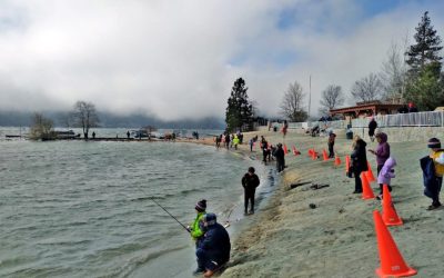 Young anglers brave the cold