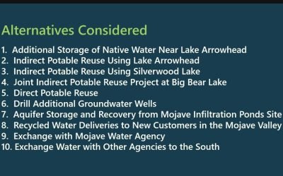 LAKE ARROWHEAD COMMUNITY SERVICES DISTRICT – Searching for other local sources of water