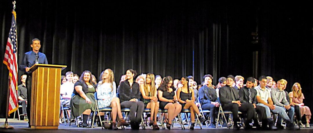 Adrianne, Lisa, Julia, Melissa and Adrianna from Glendora and Orange County enjoyed last year’s Brewfest at Tavern Bay Beach Club so much they couldn’t resist attending this year’s event. (Photos by Douglas W. Motley) Students seated on stage during graduation ceremony.