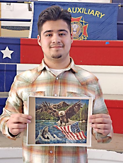 Christian Serrato’s stunning pencil drawing won first place locally and at the district level and third place in the state.