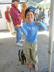 Eight-year-old Ella Hopper has been participating in the ALA fishing derby since she was just 4. Her Dad plans to fillet and cook her catch.