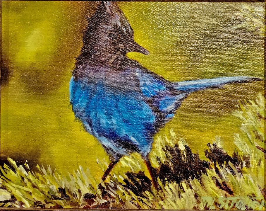 Adrianne, Lisa, Julia, Melissa and Adrianna from Glendora and Orange County enjoyed last year’s Brewfest at Tavern Bay Beach Club so much they couldn’t resist attending this year’s event. (Photos by Douglas W. Motley) Painting of blue bird on grassy field