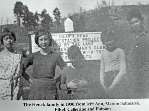 The Henck children in 1930 at Heaps Peak (From the photo collection of Rhea-Frances Tetley).