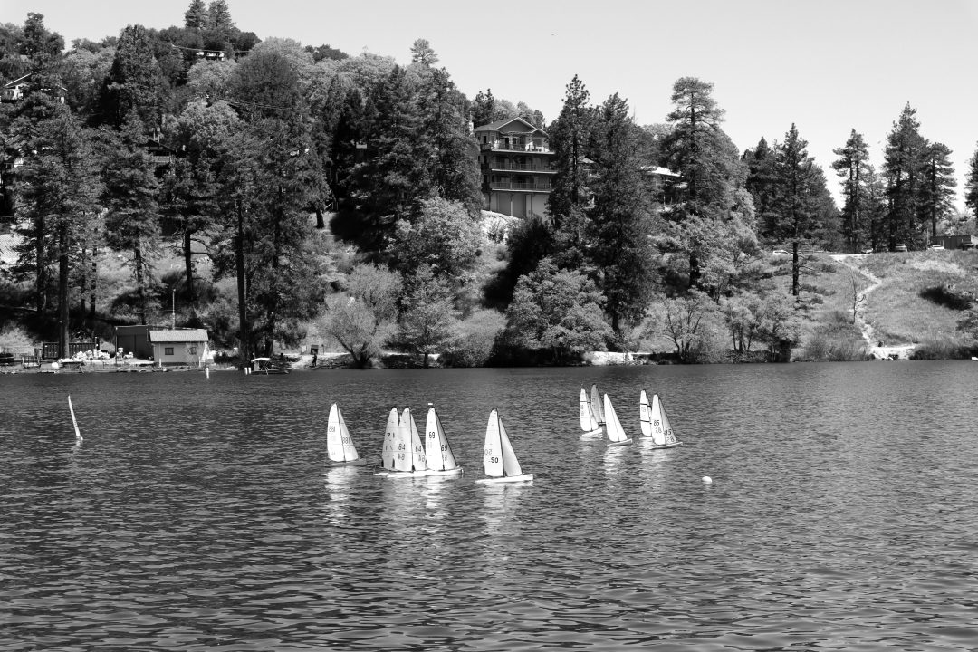 Larry’s Dragon Flight 95 Remote Control vessel (#85) takes the lead in the first of eight rounds.