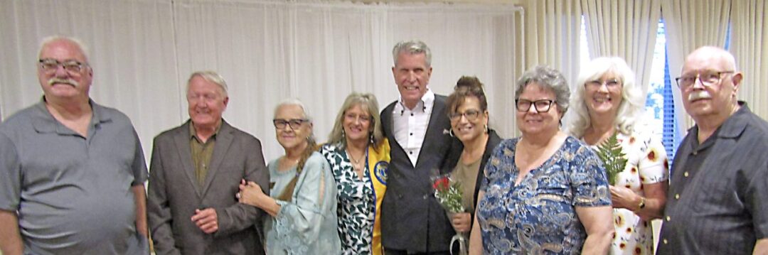 The new officers for the Crestline Lions Club, who held their installation at the Elks Lodge on Perris Hill in San Bernardino.