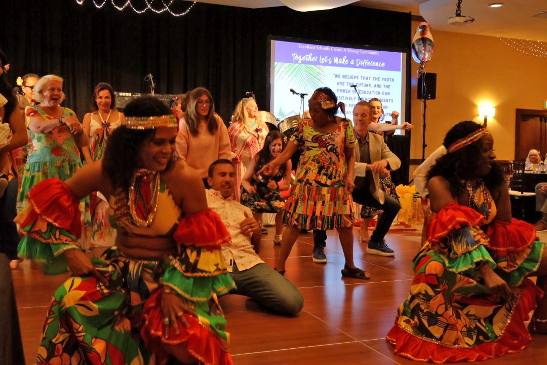 Gala guests joined the Caribbean Joy Dancers on the dance floor. (Photo by Brooke Woolley)