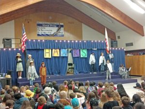 There is love everywhere in the village of Fox and Bears, the skit written and performed by Ms. Romero’s class.