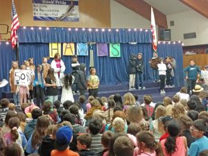 The year is 5099 – a much simpler time – in “Back to the Past,” presented by Ms. Berteaux’s students.