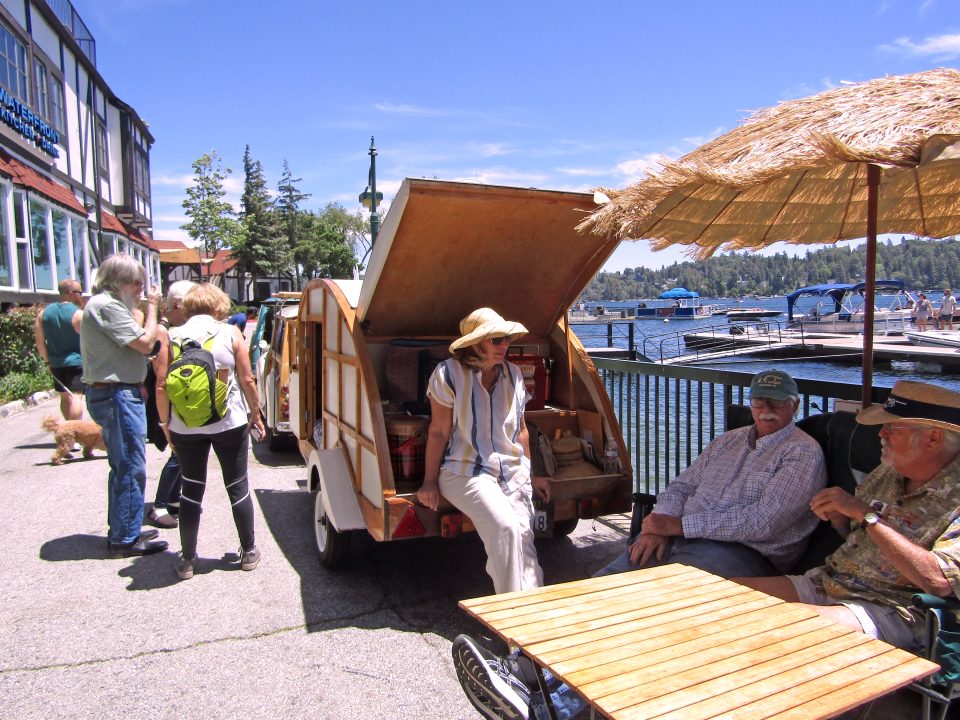 Winning the Best Lakeside Woodie award and the Parsons Family trophy was a 1969 teardrop trailer, pulled by a Morris Minor station wagon owned by Yucaipa resident Sheldon Jones, who said they were brought here from England.