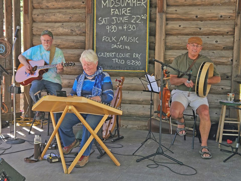 Wake the Bard – Patrick Huckaby, Sandi Huckaby and Chris Chesney – played folk and Celtic music.