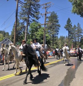 The dancing horses drew cheers from the spectators and won the Showmanship Trophy. (Photo by Ginger Gabriel)