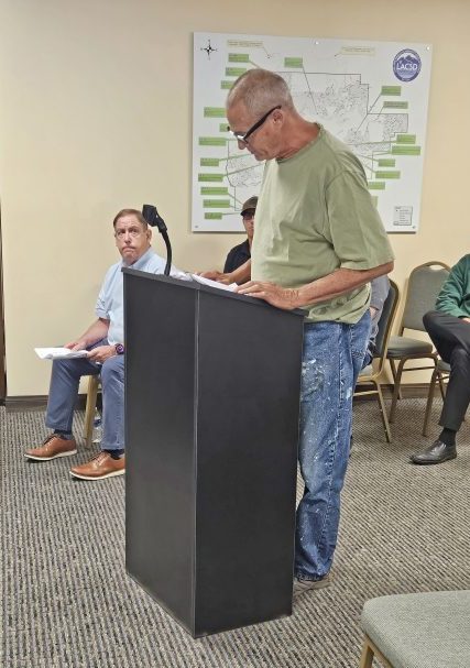 Michael Schultz expressed support for LACSD during his public comments.