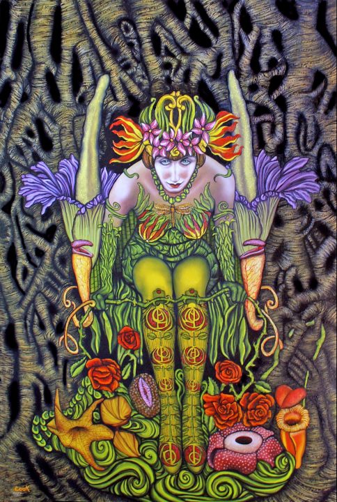 Bloduewedd (oil on canvas, 24” by 36”)