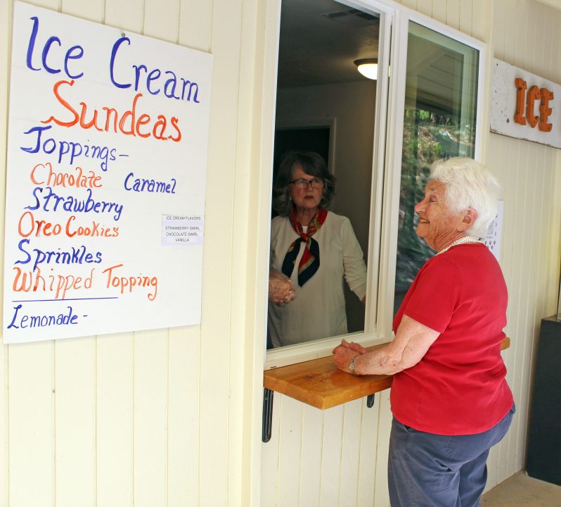 Adrianne, Lisa, Julia, Melissa and Adrianna from Glendora and Orange County enjoyed last year’s Brewfest at Tavern Bay Beach Club so much they couldn’t resist attending this year’s event. (Photos by Douglas W. Motley) Ice cream stand menu with customer ordering