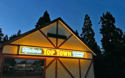 Top Town welcomes you, in neon