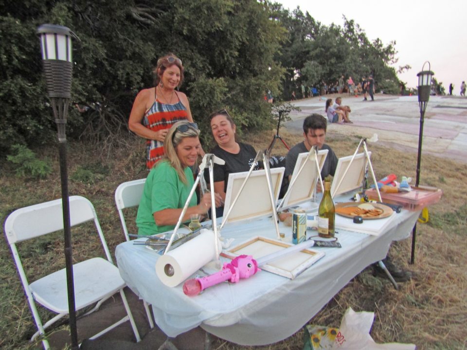 Local artist Molly Collins gave lessons at last Sunday’s event.