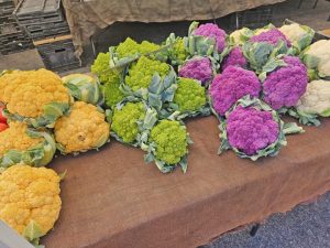 The colors of these cauliflower are extraordinary.