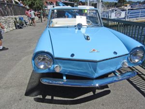 This 1964 Amphicar, owned by James Zuliana of San Pedro, is capable of being driven on both paved roads and on water.