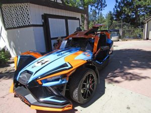 Capturing the Best Motorcycle Award was this three-wheeled Polaris Slingshot owned by Craig Slape.