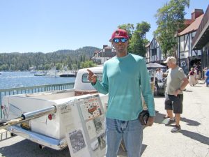 Lake Arrowhead resident Art Clark entered his rare 1955 Powell Sports Wagon, which came with a fishing rod holder.