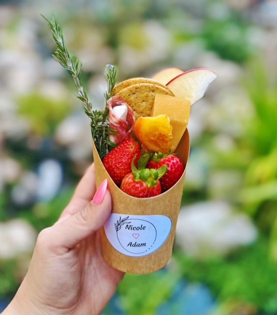 An appetizer bundle for a wedding.